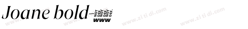 Joane bold字体转换
